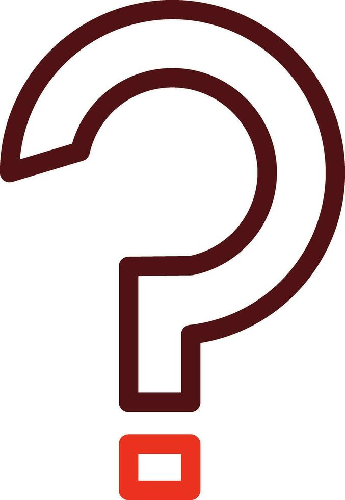 Questions Thick Line Two Color Icons For Personal And Commercial Use. vector