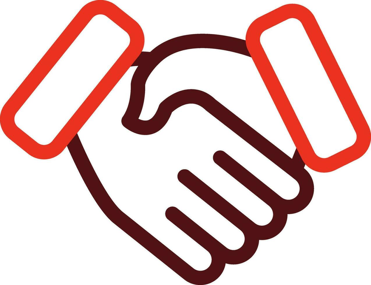 Handshake Thick Line Two Color Icons For Personal And Commercial Use. vector