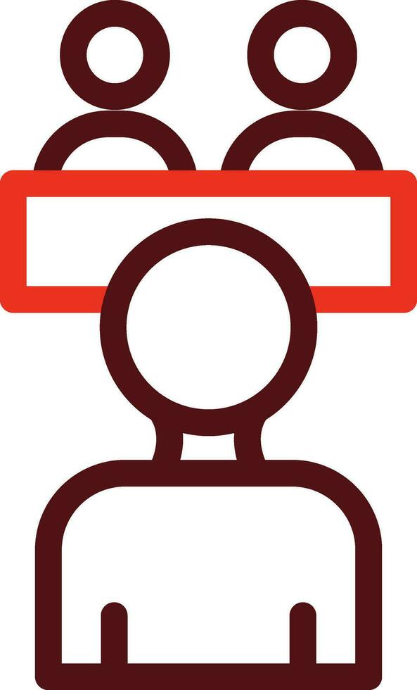 Job Interview Thick Line Two Color Icons For Personal And Commercial Use. vector