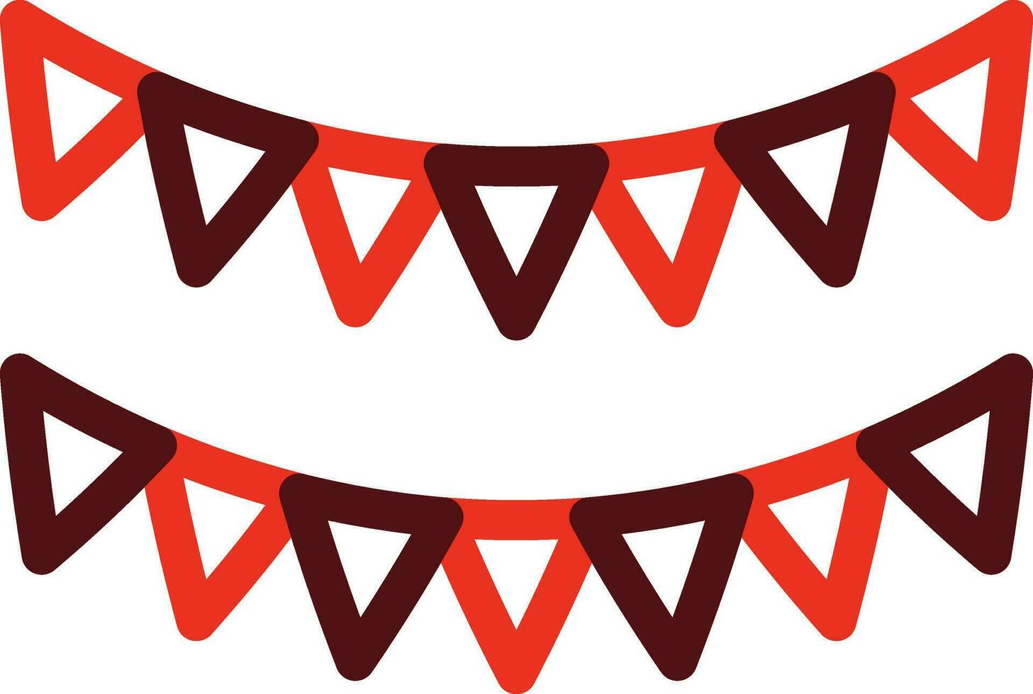 Bunting Glyph Two Color Icon For Personal And Commercial Use. vector