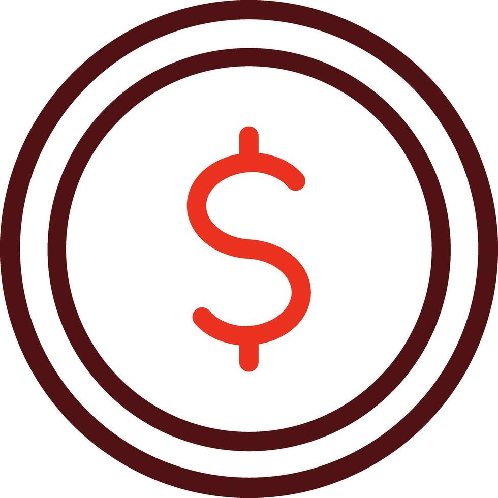dólar moneda glifo dos color icono para personal y comercial usar. vector
