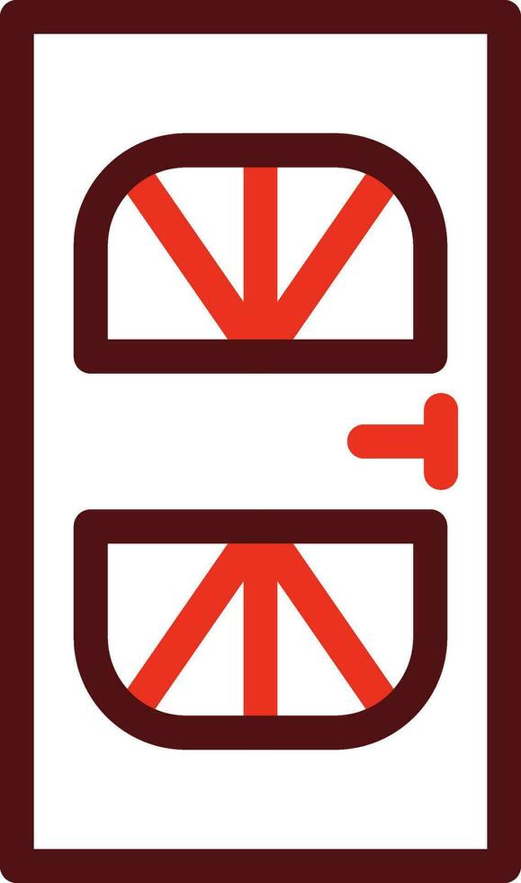 Door Glyph Two Color Icon For Personal And Commercial Use. vector
