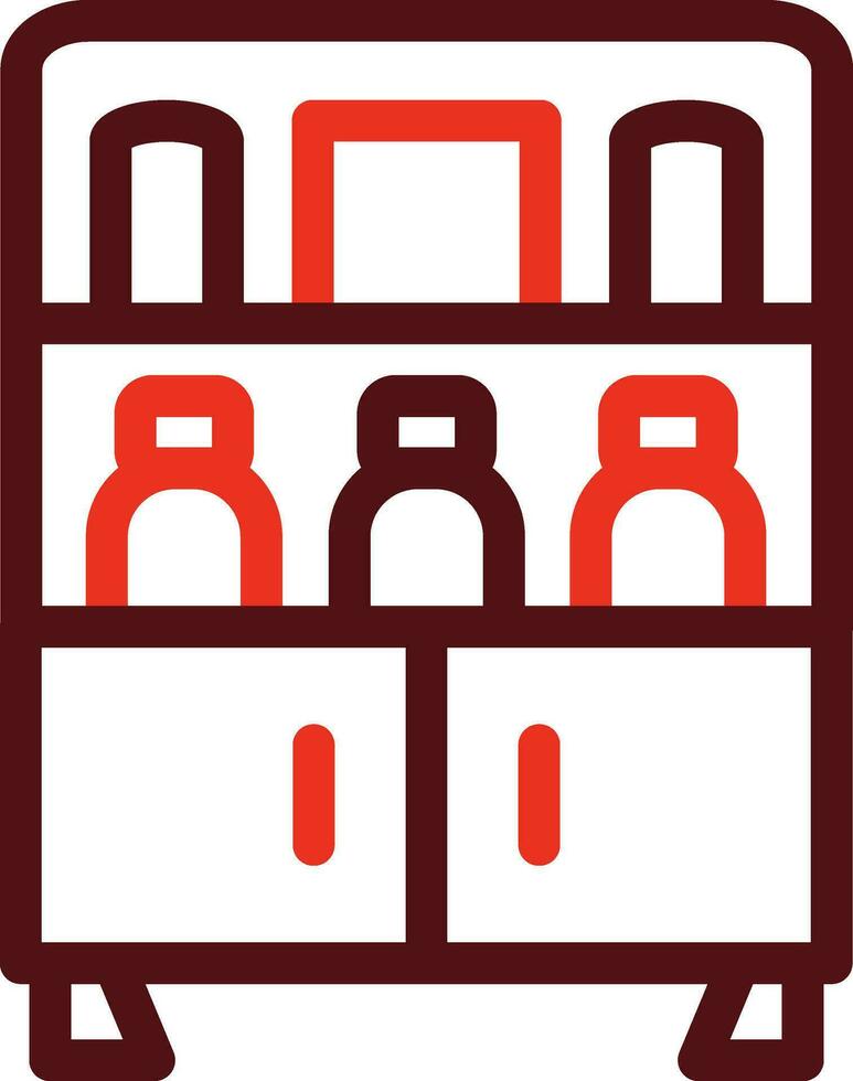 Shelves Glyph Two Color Icon For Personal And Commercial Use. vector