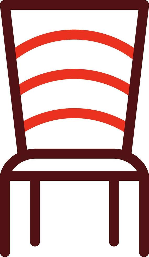 Dining Chair Glyph Two Color Icon For Personal And Commercial Use. vector