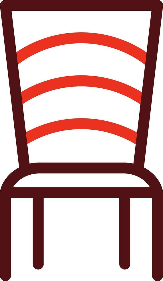 Dining Chair Glyph Two Color Icon For Personal And Commercial Use. vector