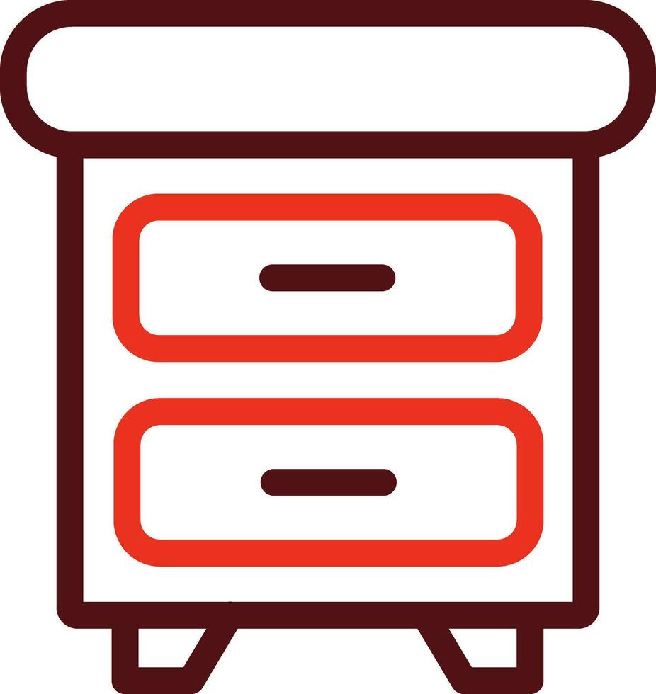 Side Table Glyph Two Color Icon For Personal And Commercial Use. vector