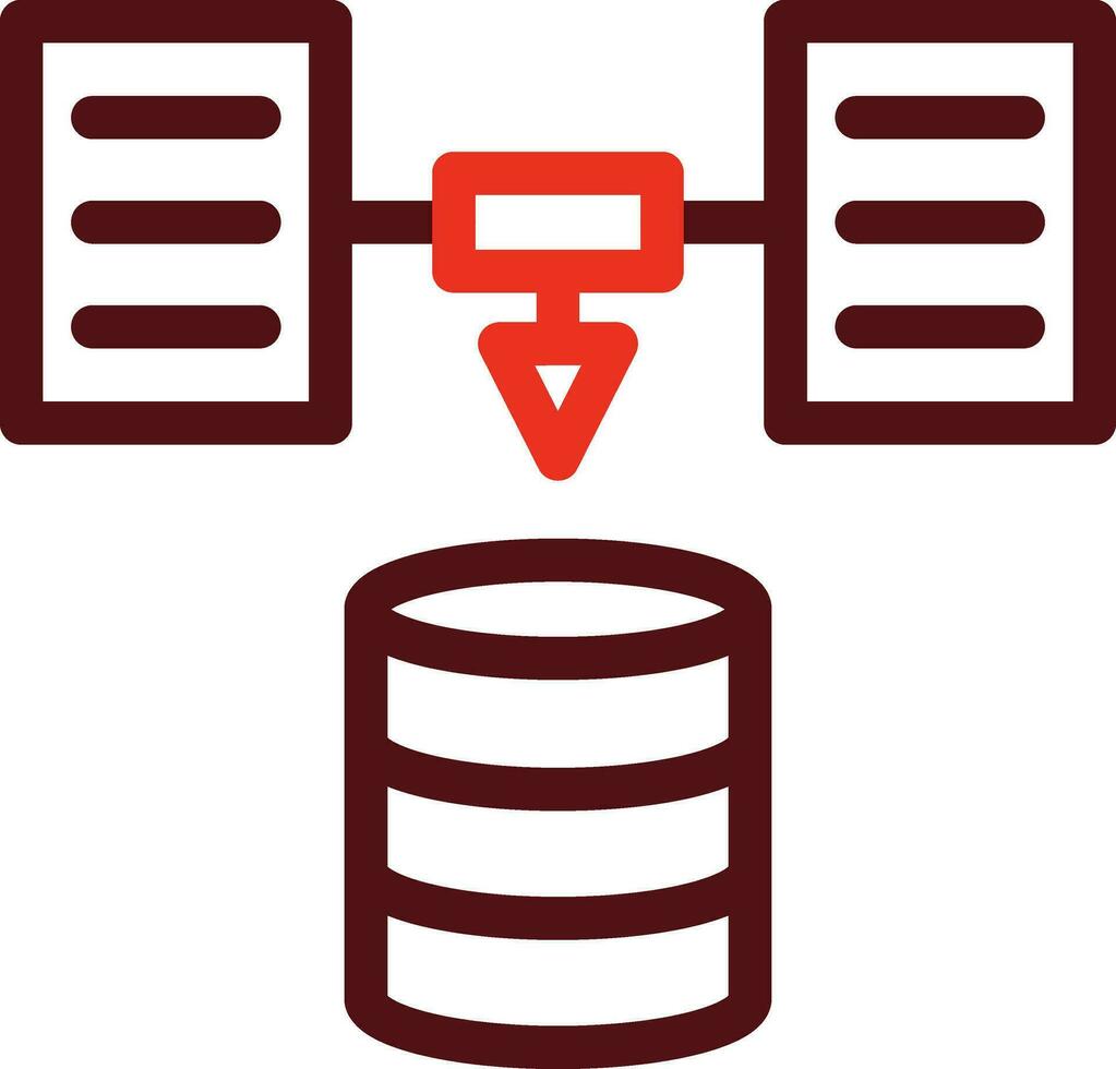 Data Collection Thick Line Two Color Icons For Personal And Commercial Use. vector