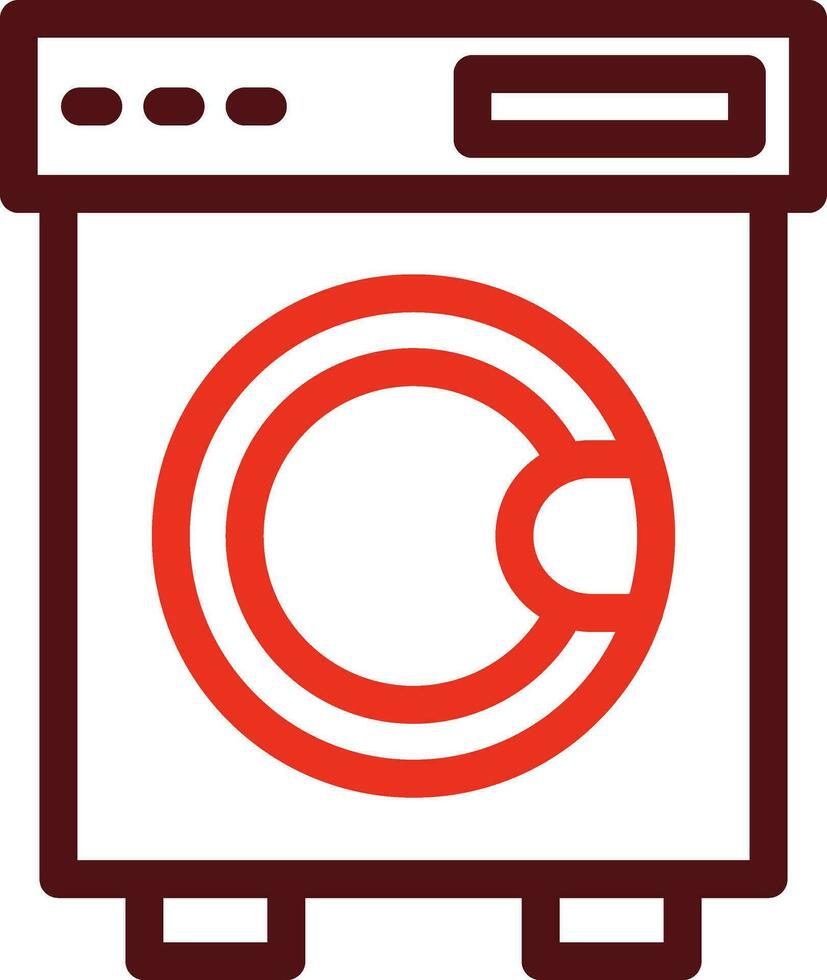 Laundry Machine Glyph Two Color Icon For Personal And Commercial Use. vector