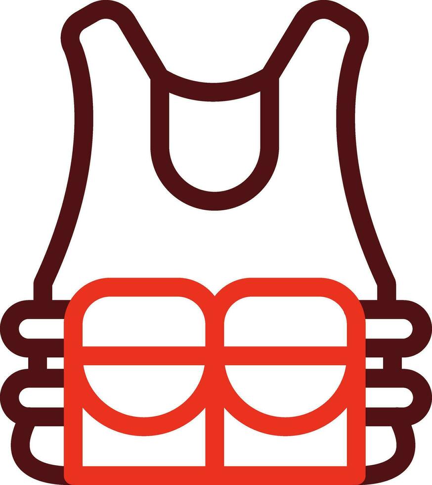 Bullet Proof Vest Glyph Two Color Icon For Personal And Commercial Use. vector