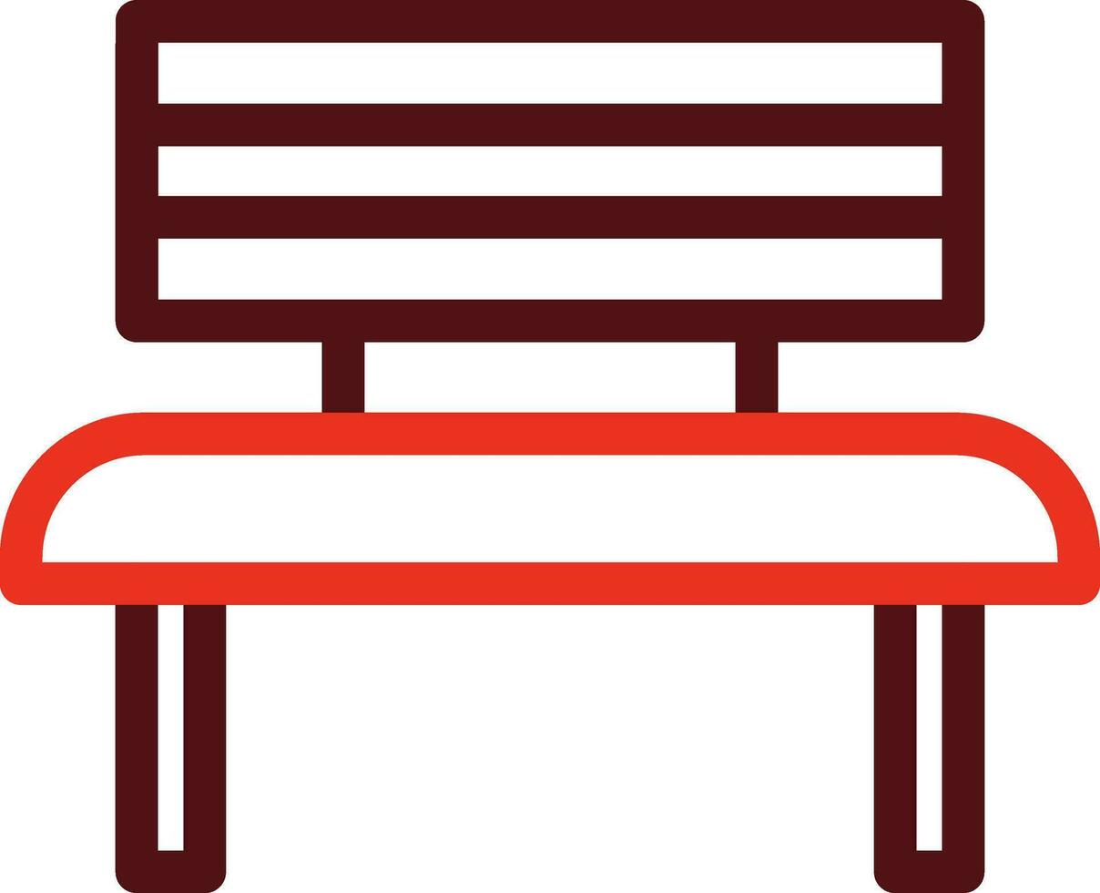 Bench Glyph Two Color Icon For Personal And Commercial Use. vector