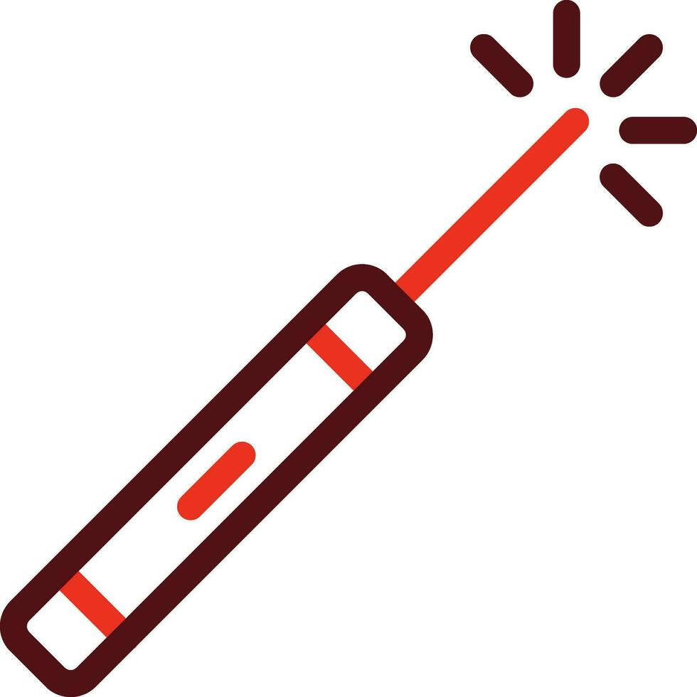 Laser Pen Glyph Two Color Icon For Personal And Commercial Use. vector