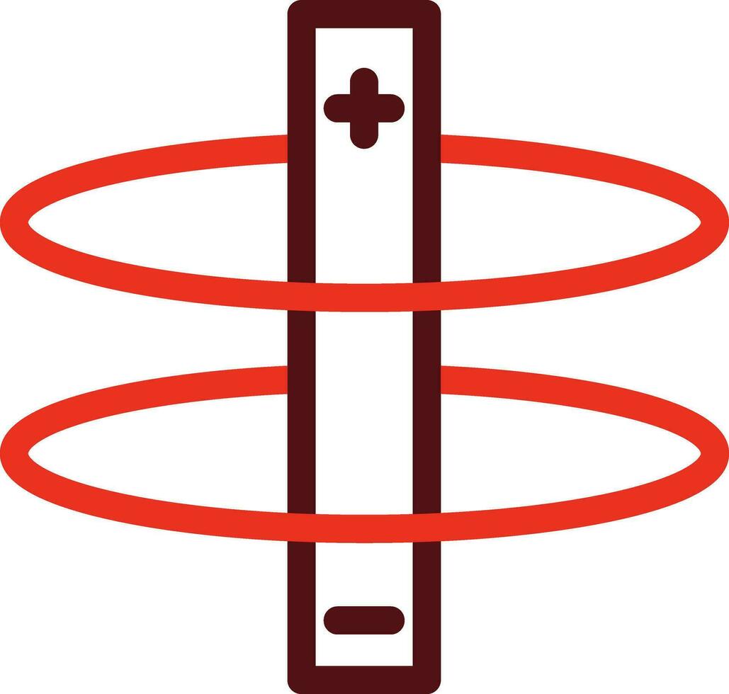 Electromagnetic Glyph Two Color Icon For Personal And Commercial Use. vector