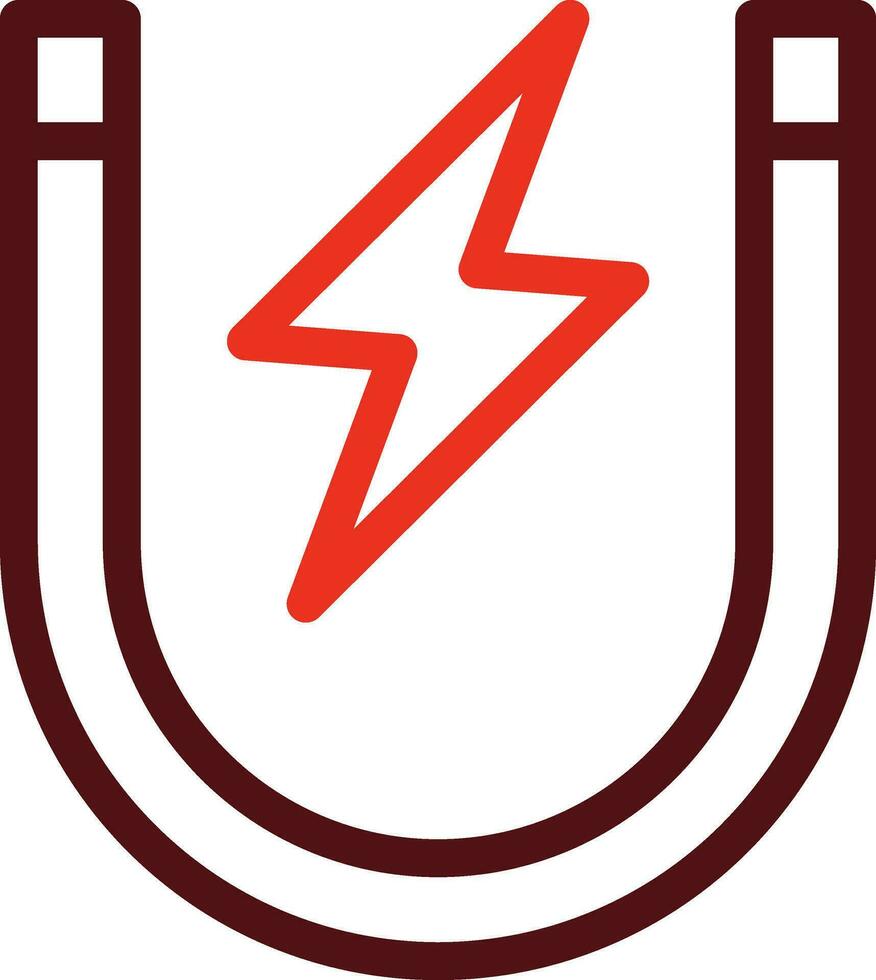 Magnetic Glyph Two Color Icon For Personal And Commercial Use. vector
