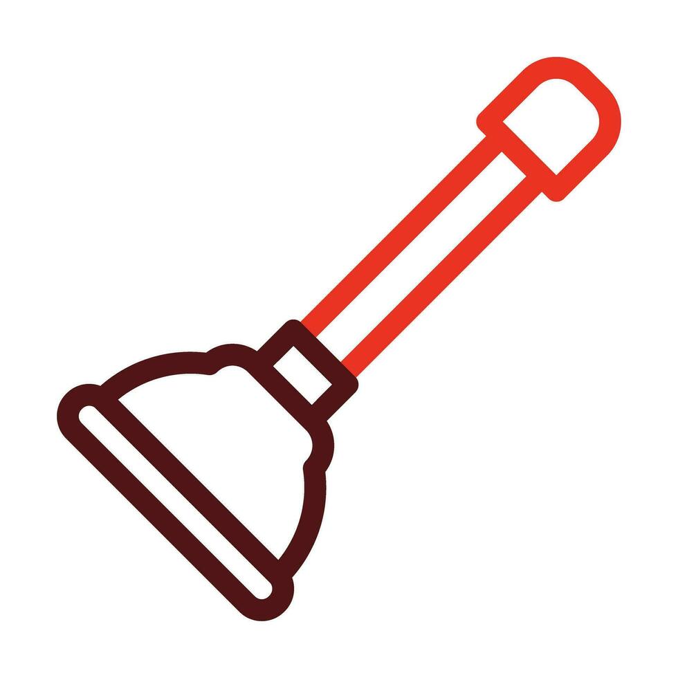 Plunger Glyph Two Color Icon For Personal And Commercial Use. vector