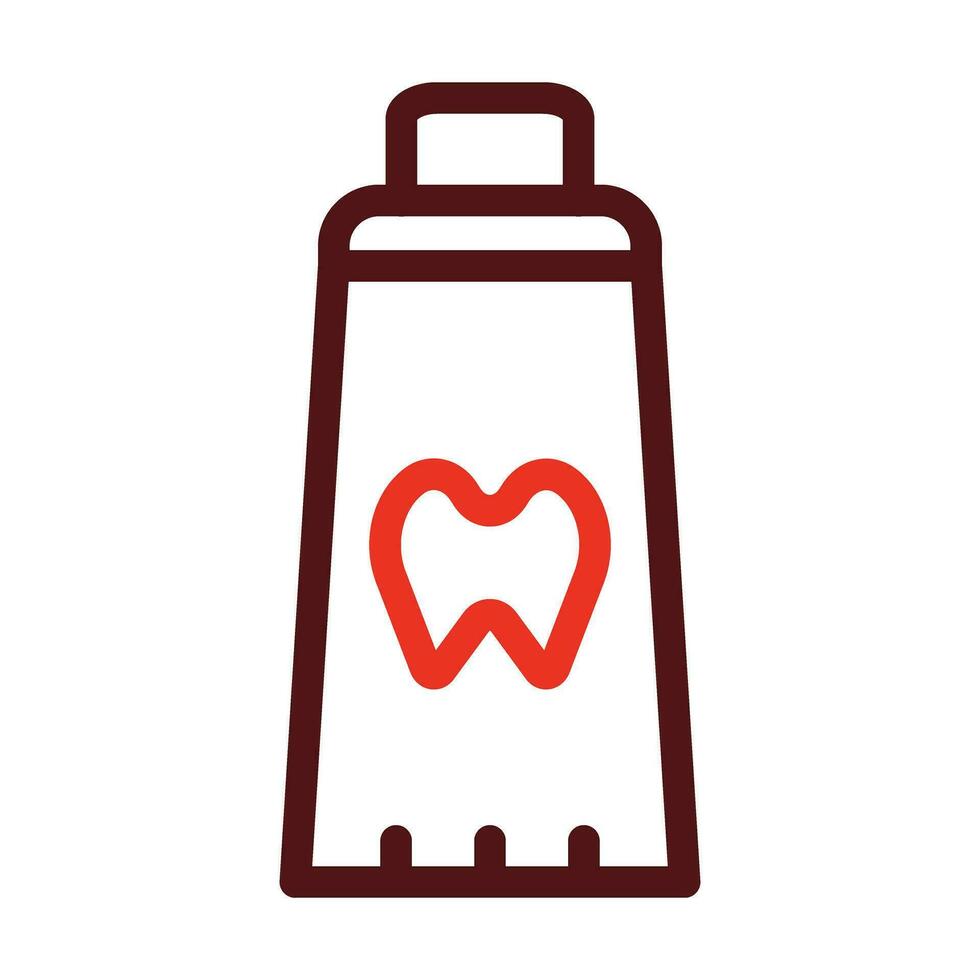 Toothpaste Glyph Two Color Icon For Personal And Commercial Use. vector