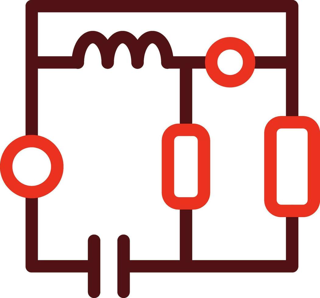 Electronic Circuit Glyph Two Color Icon For Personal And Commercial Use. vector