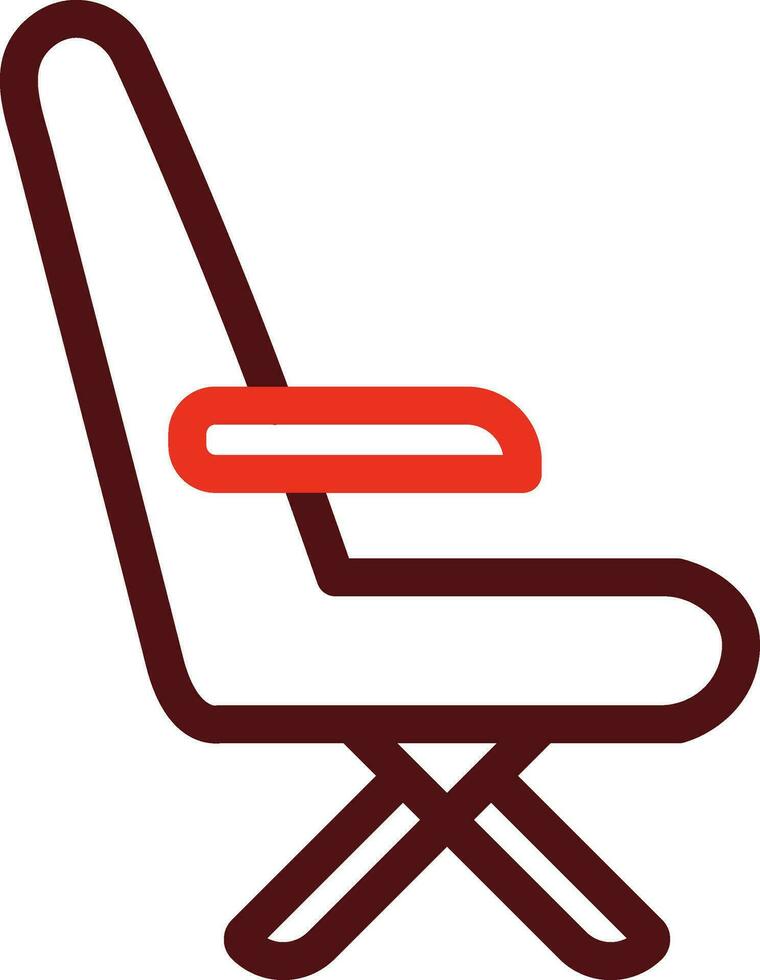 Chair Glyph Two Color Icon For Personal And Commercial Use. vector
