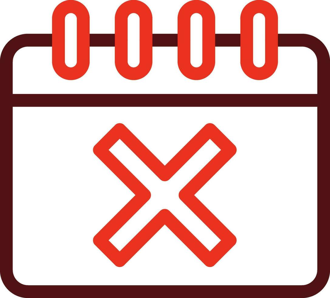 Reject Glyph Two Color Icon For Personal And Commercial Use. vector