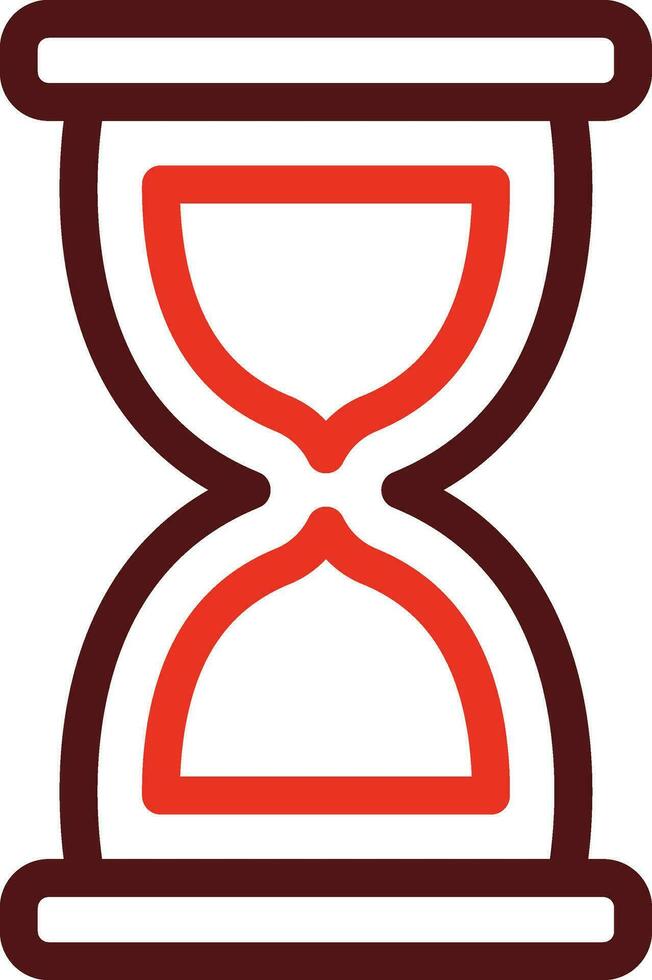 reloj de arena glifo dos color icono para personal y comercial usar. vector