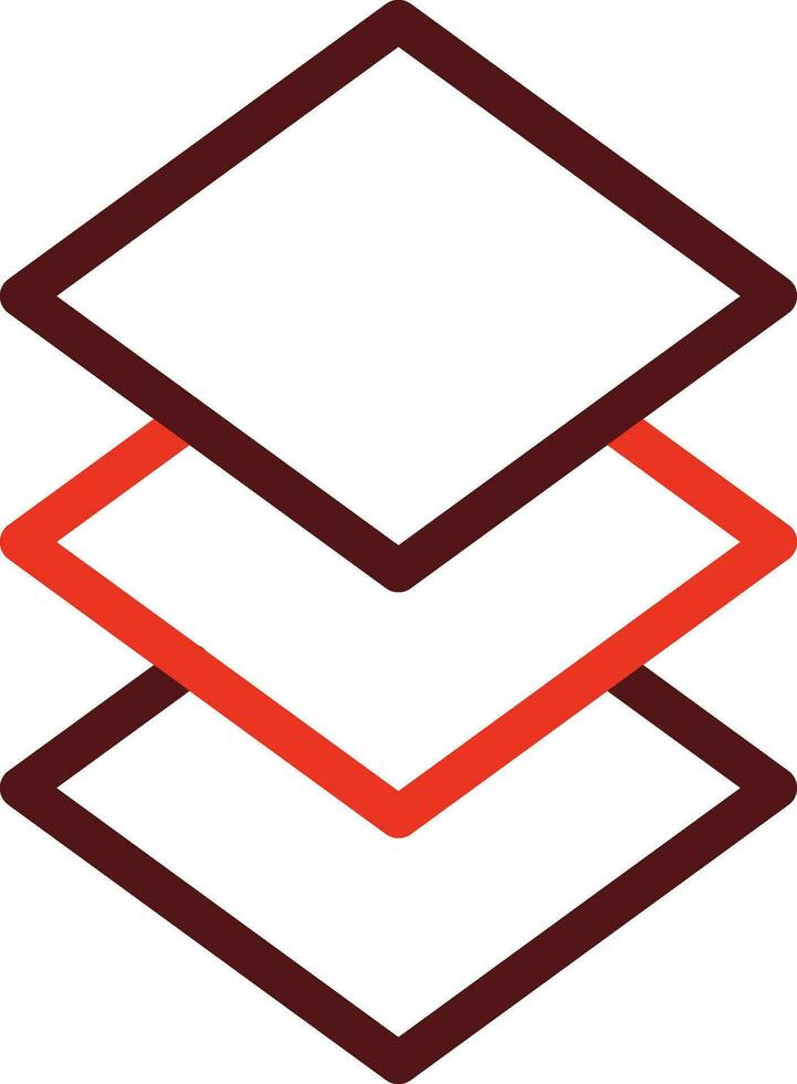 Stacks Thick Line Two Color Icons For Personal And Commercial Use. vector