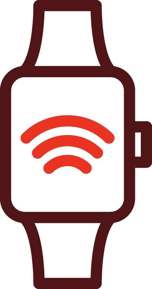 Smart Watch Glyph Two Color Icon For Personal And Commercial Use. vector