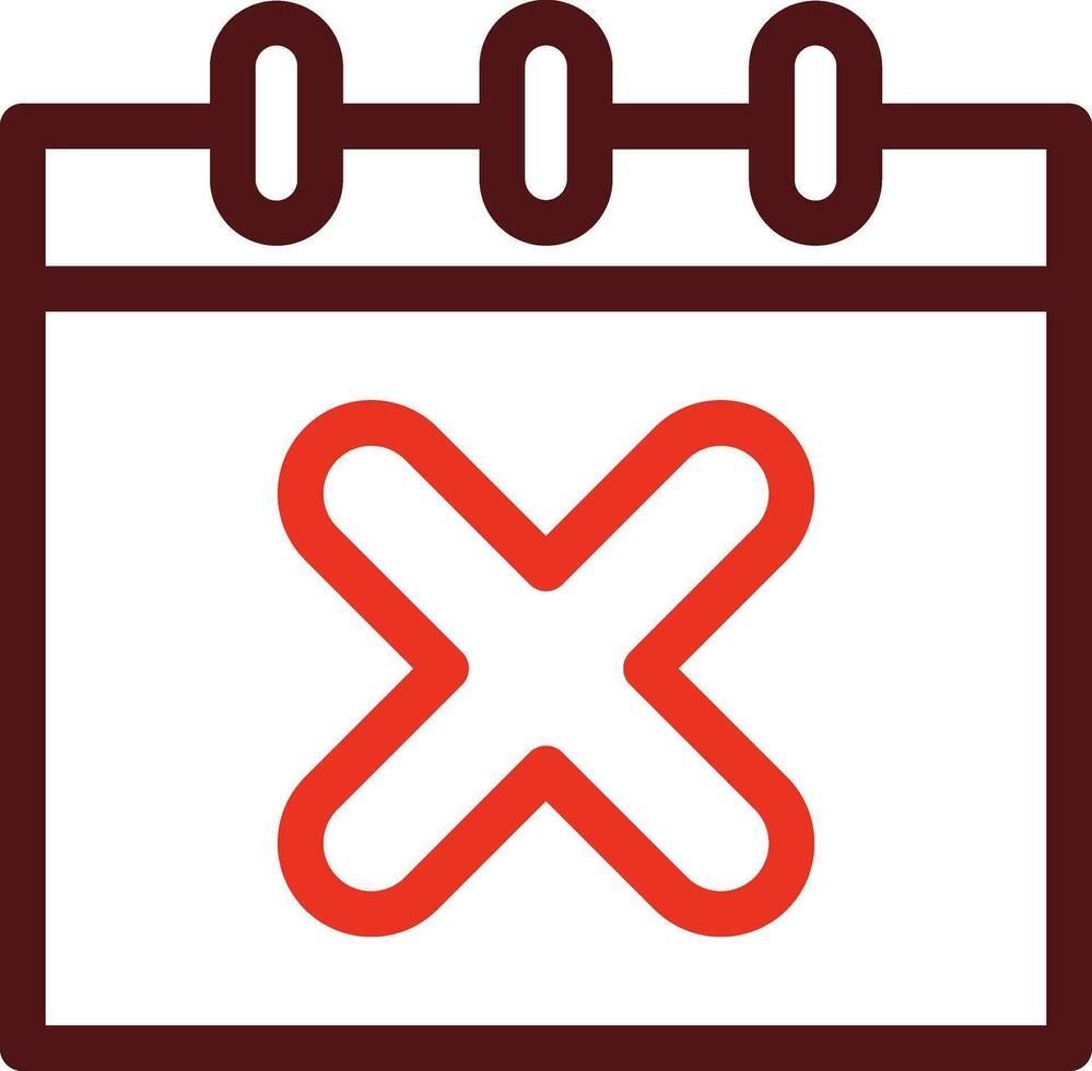 Cancel Event Glyph Two Color Icon For Personal And Commercial Use. vector