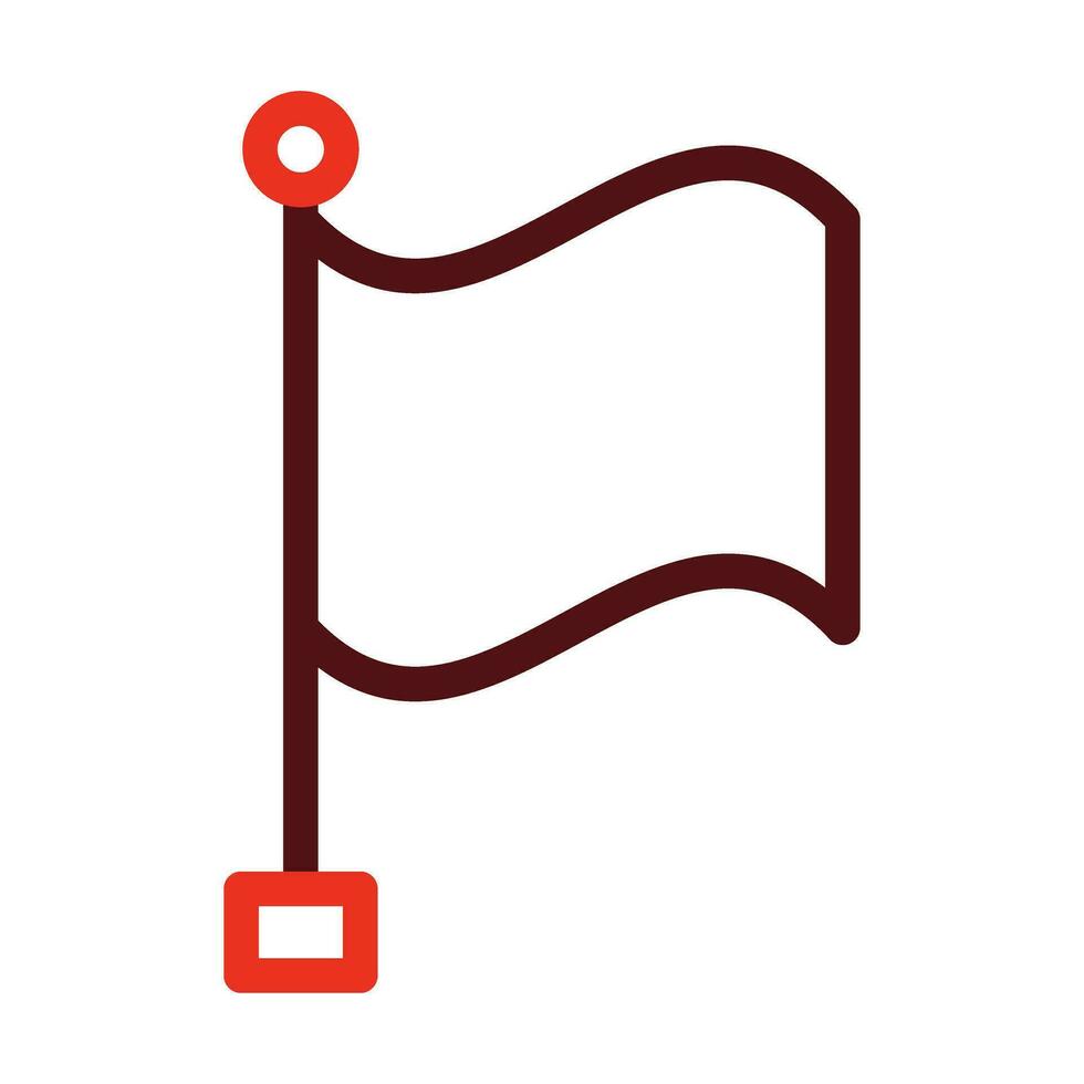 Flagged Glyph Two Color Icon For Personal And Commercial Use. vector