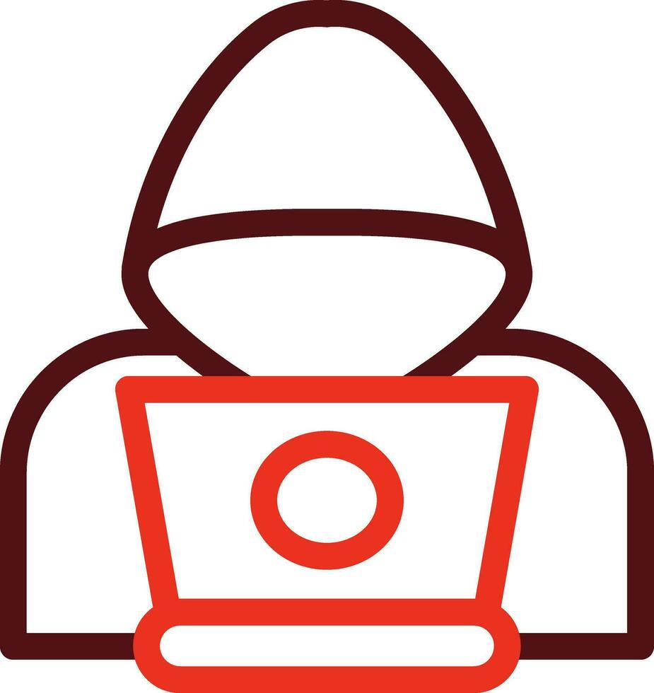 Hacker Glyph Two Color Icon For Personal And Commercial Use. vector