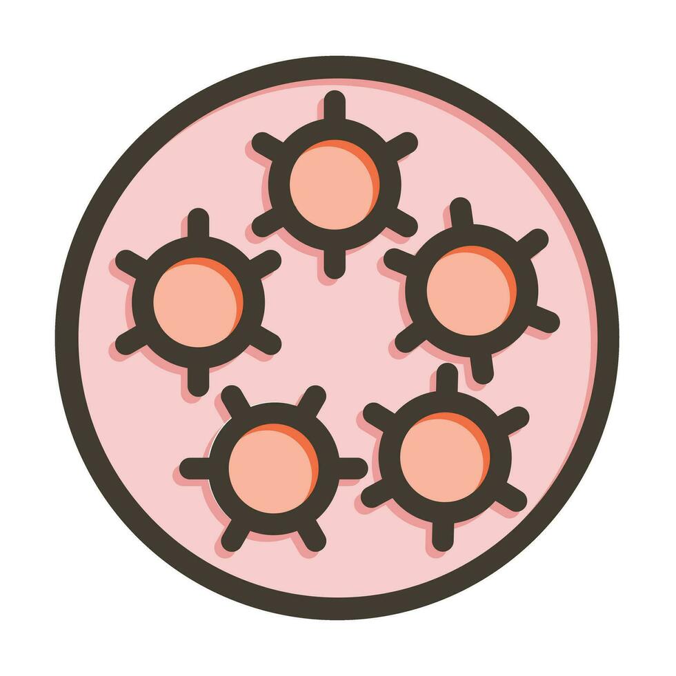 HPV Thick Line Filled Colors For Personal And Commercial Use. vector