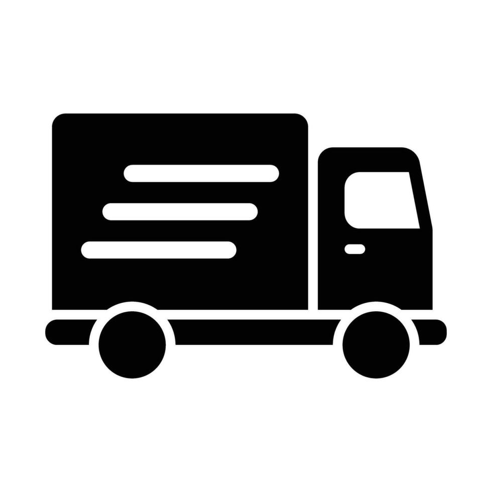 Cargo Van Vector Glyph Icon For Personal And Commercial Use.