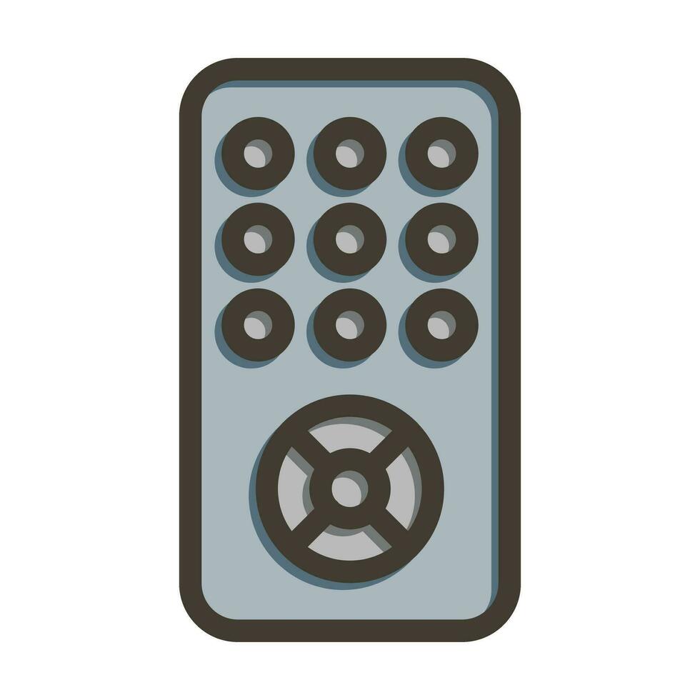 Remote Thick Line Filled Colors For Personal And Commercial Use. vector