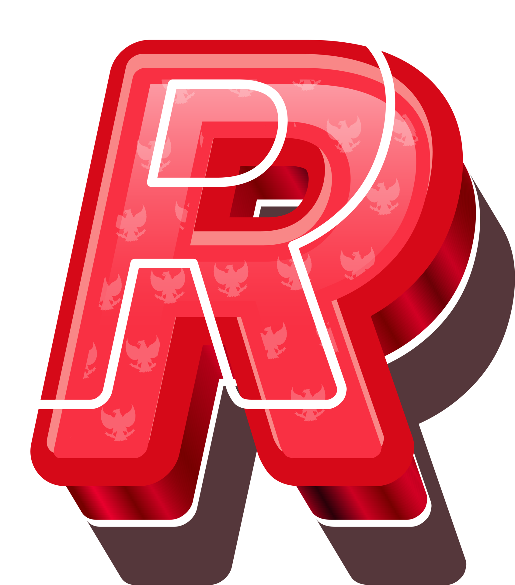 HD Roblox 3D Red Text Logo PNG