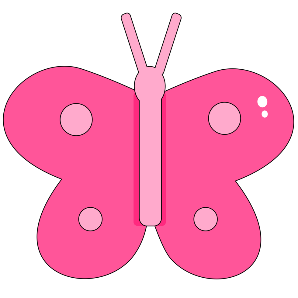 Pink Butterfly Design 27385513 Png