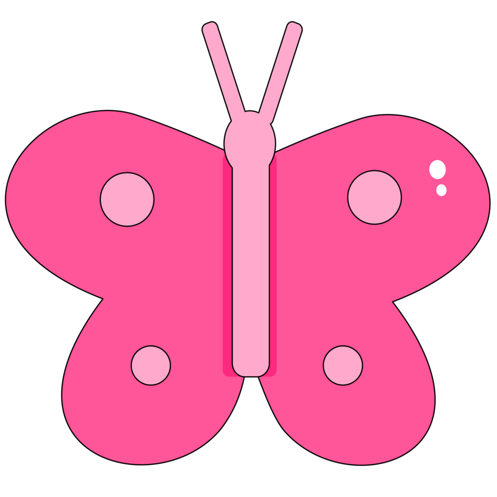 rosa farfalla design png
