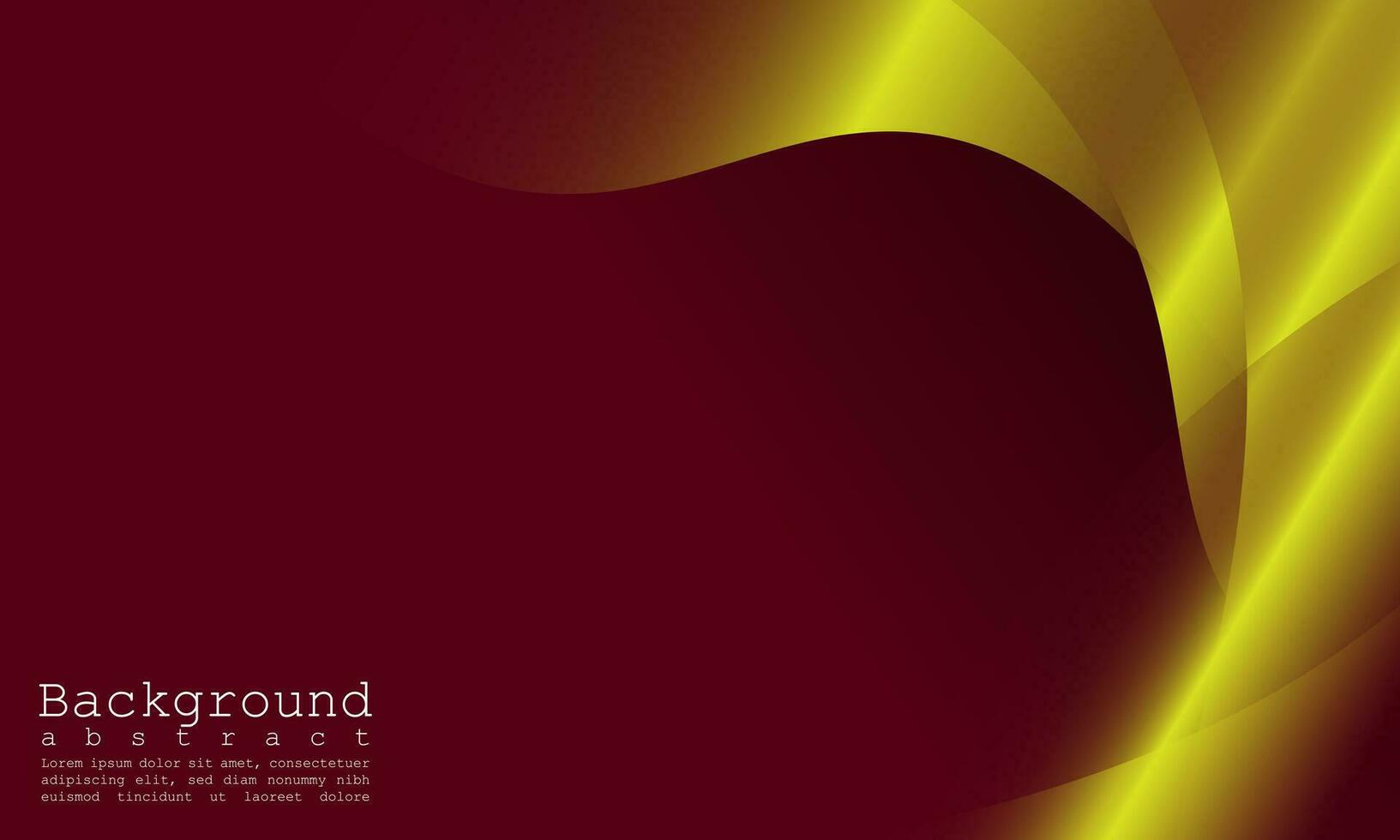 Abstract Background Geometric Gradient Liquid Waves Maroon Color and Orange Gold Line EPS 10 vector