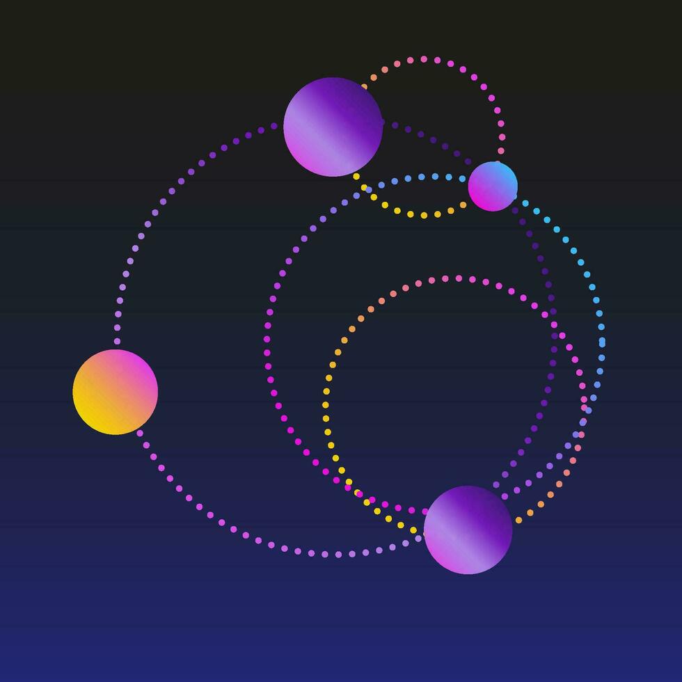 Round Circle Gradient Texture Bright Colored Shape Abstract Vector Pattern background