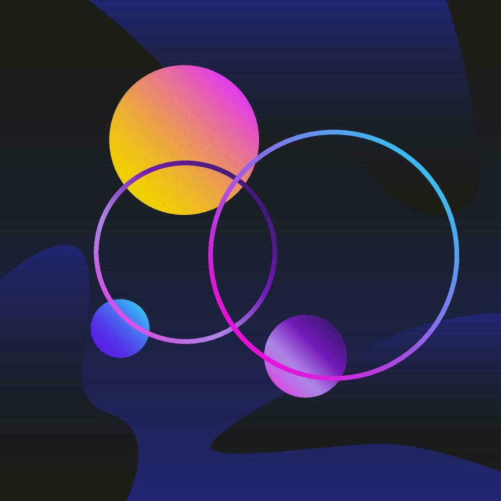 Round Circle Gradient Texture Bright Colored Shape Abstract Vector Pattern background