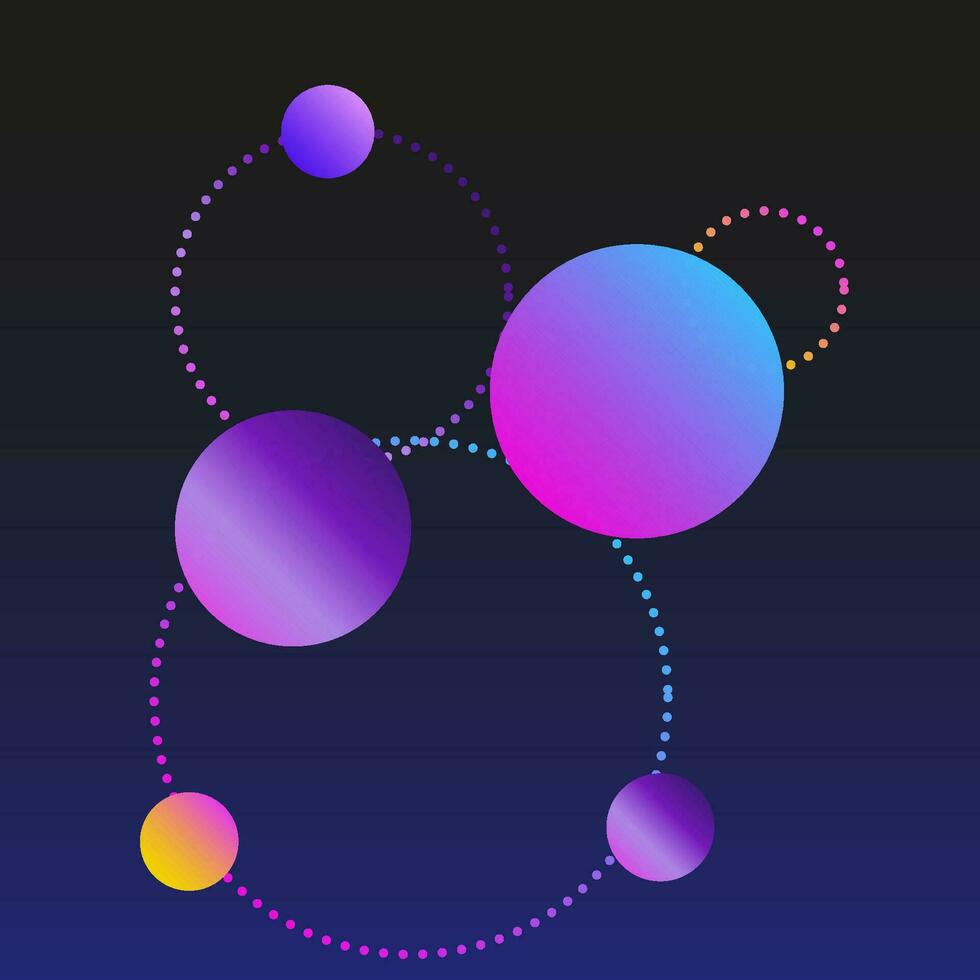 Round Circle Gradient Texture Bright Colored Shape Abstract Vector Pattern background