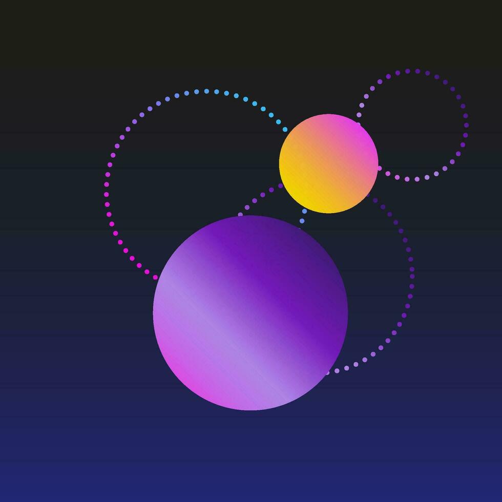 Round Circle Gradient Texture Bright Colored Shape Abstract Vector Pattern background