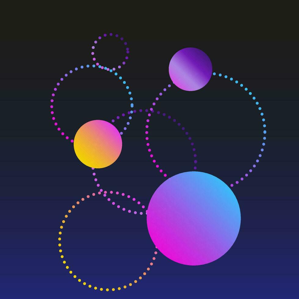 Round Circle Gradient Texture Bright Colored Shape Abstract Vector Pattern background