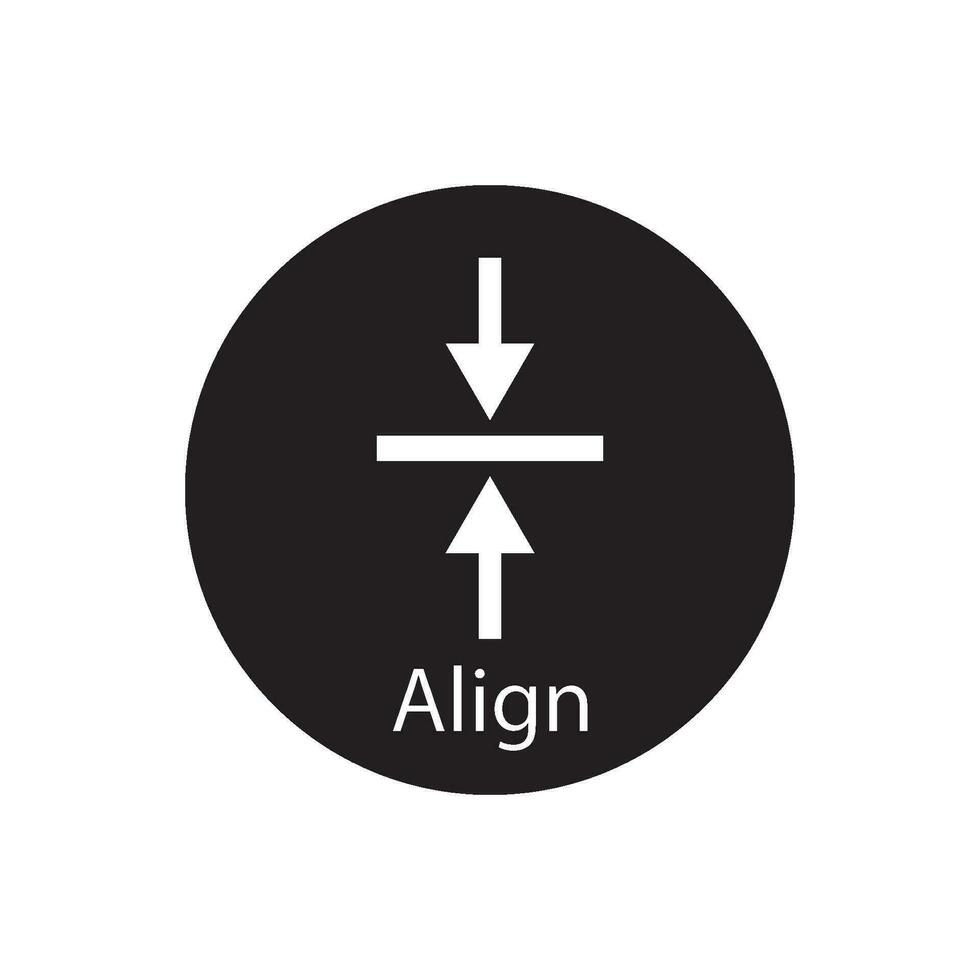 aligned icon vector
