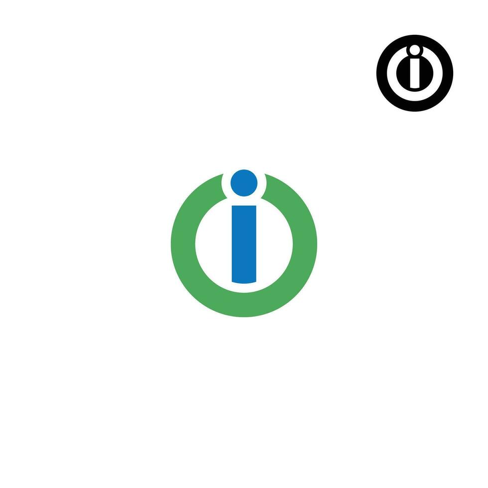 Letter IO OI Monogram Logo Design vector