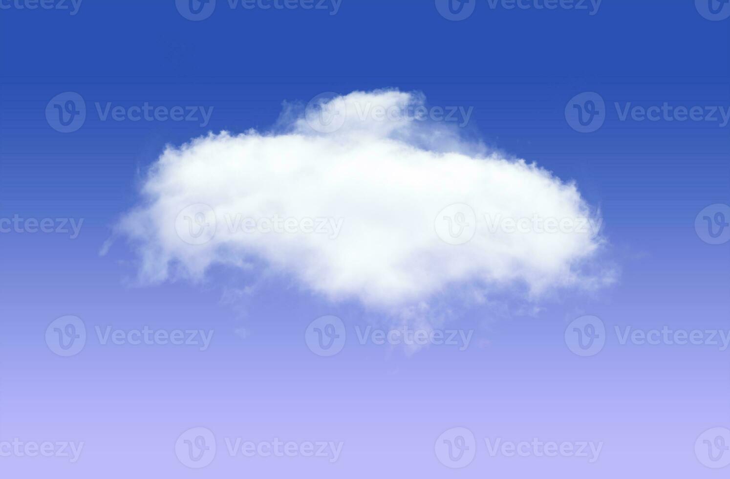 Single cloud over blue background photo