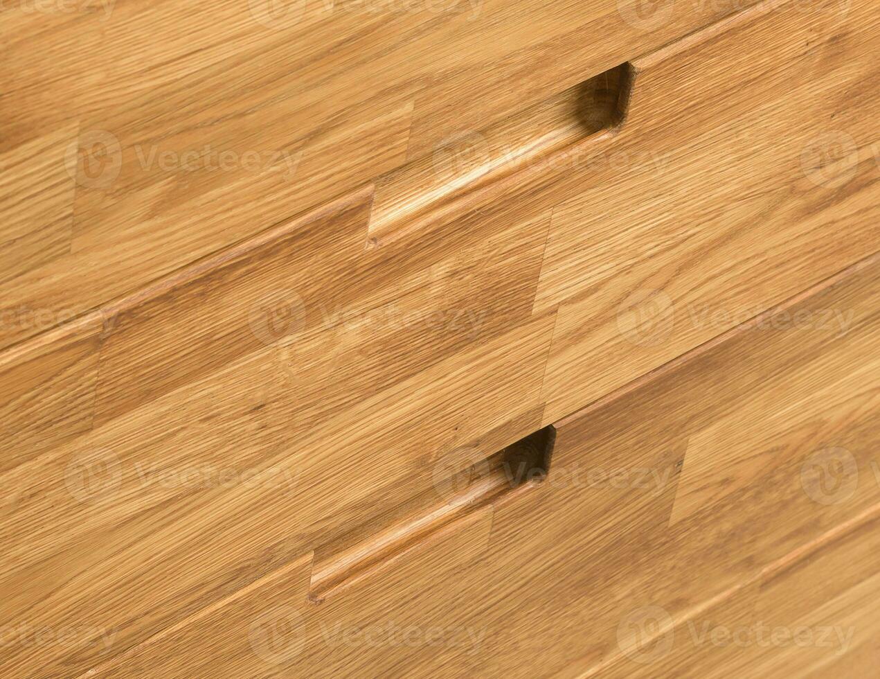 Drawers close view photo, wooden furniture background photo