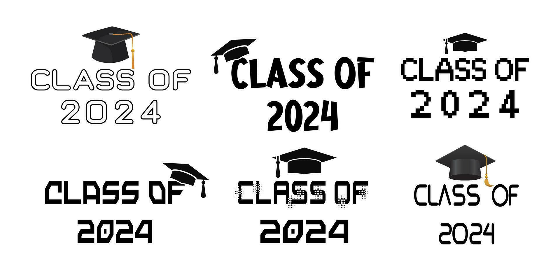Set of class of 2024. 27386032 Vector Art at Vecteezy