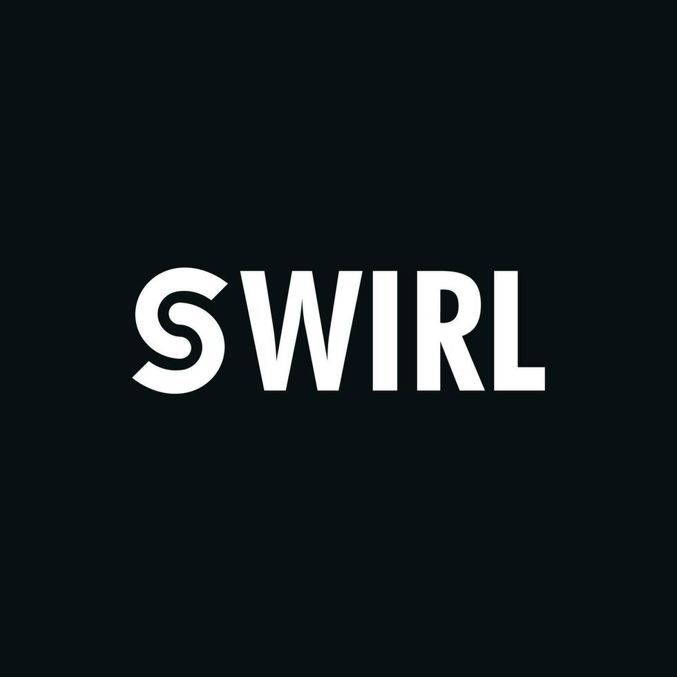 Vector swirl text logo design
