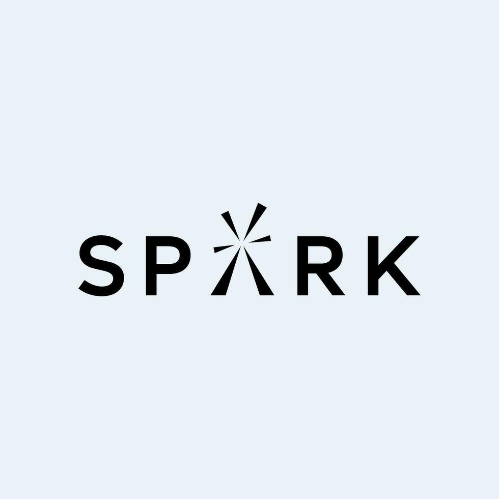 Vector spark text logo design