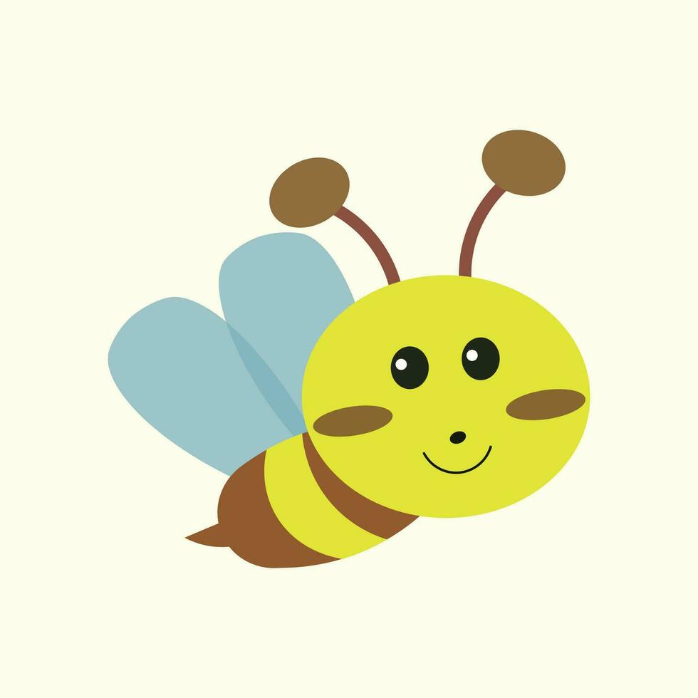 vector dibujos animados ilustración de un abeja