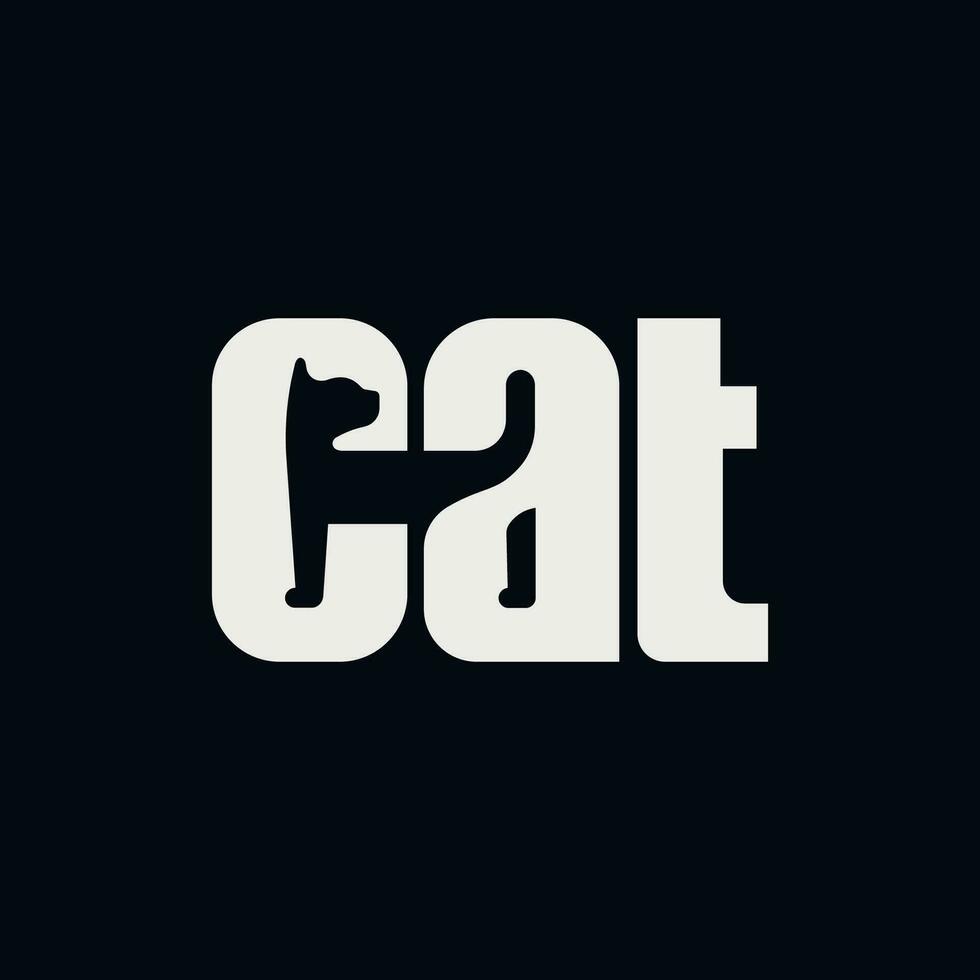 dibujos animados de dos gatos con el palabra gato en el frente vector