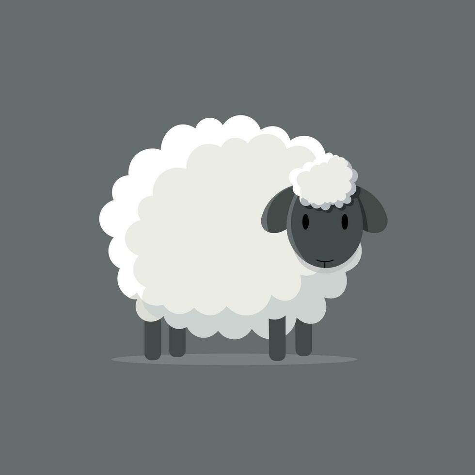 Vector illustration of cute sheep